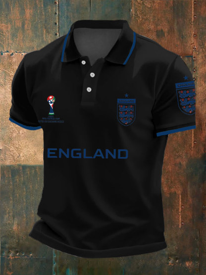Men's UK Football Lover England 2026 Printed polo shirt