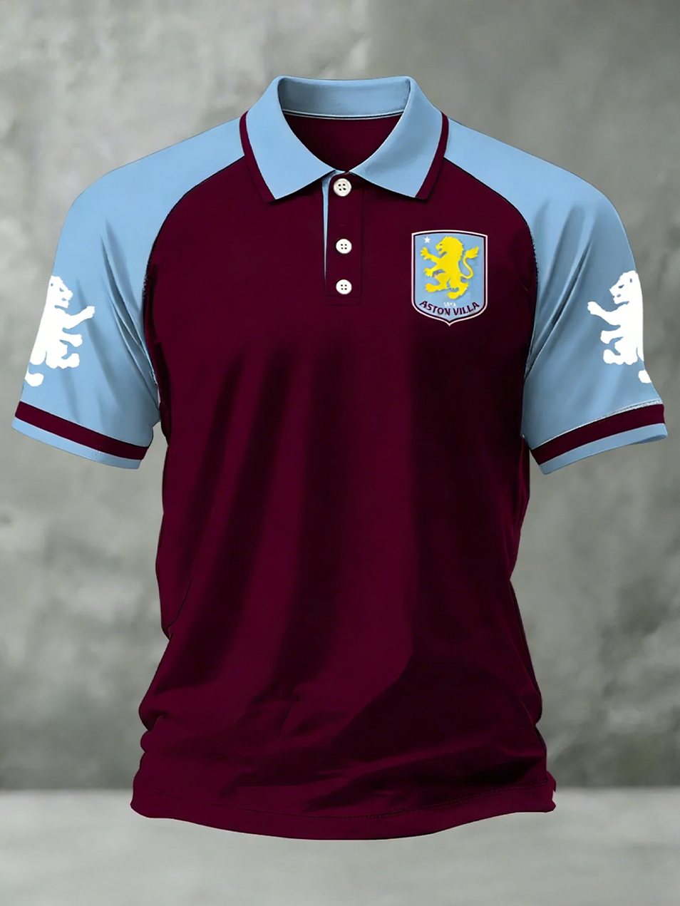Retro Aston Villa English Football Club Casual Polo Shirt