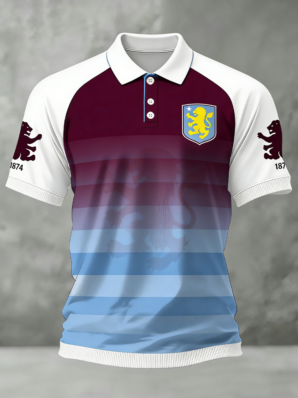 Retro Aston Villa English Football Club Casual Polo Shirt