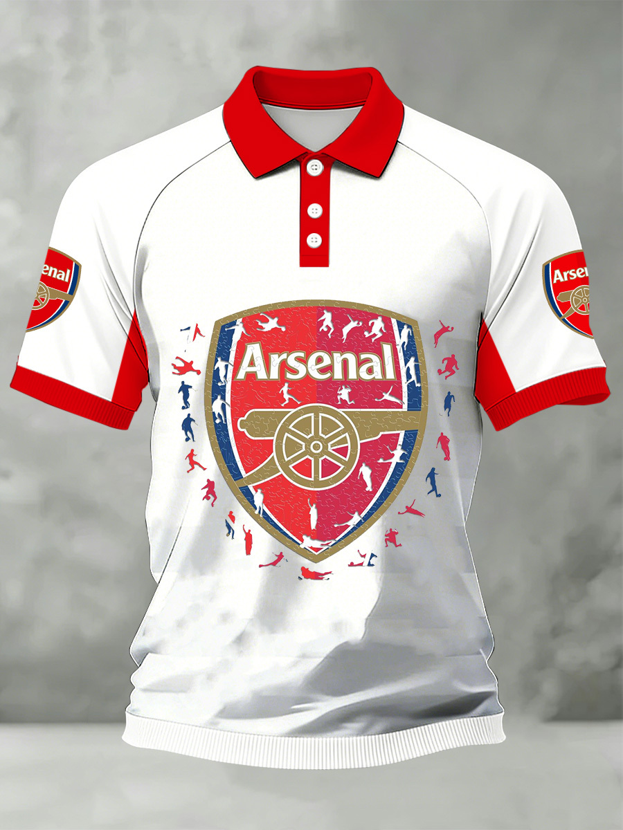 Arsenal Football Support Printed Fan Polo