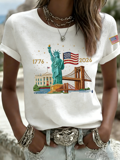 Women's Vintage American Anniversary Commemorative T-shirt