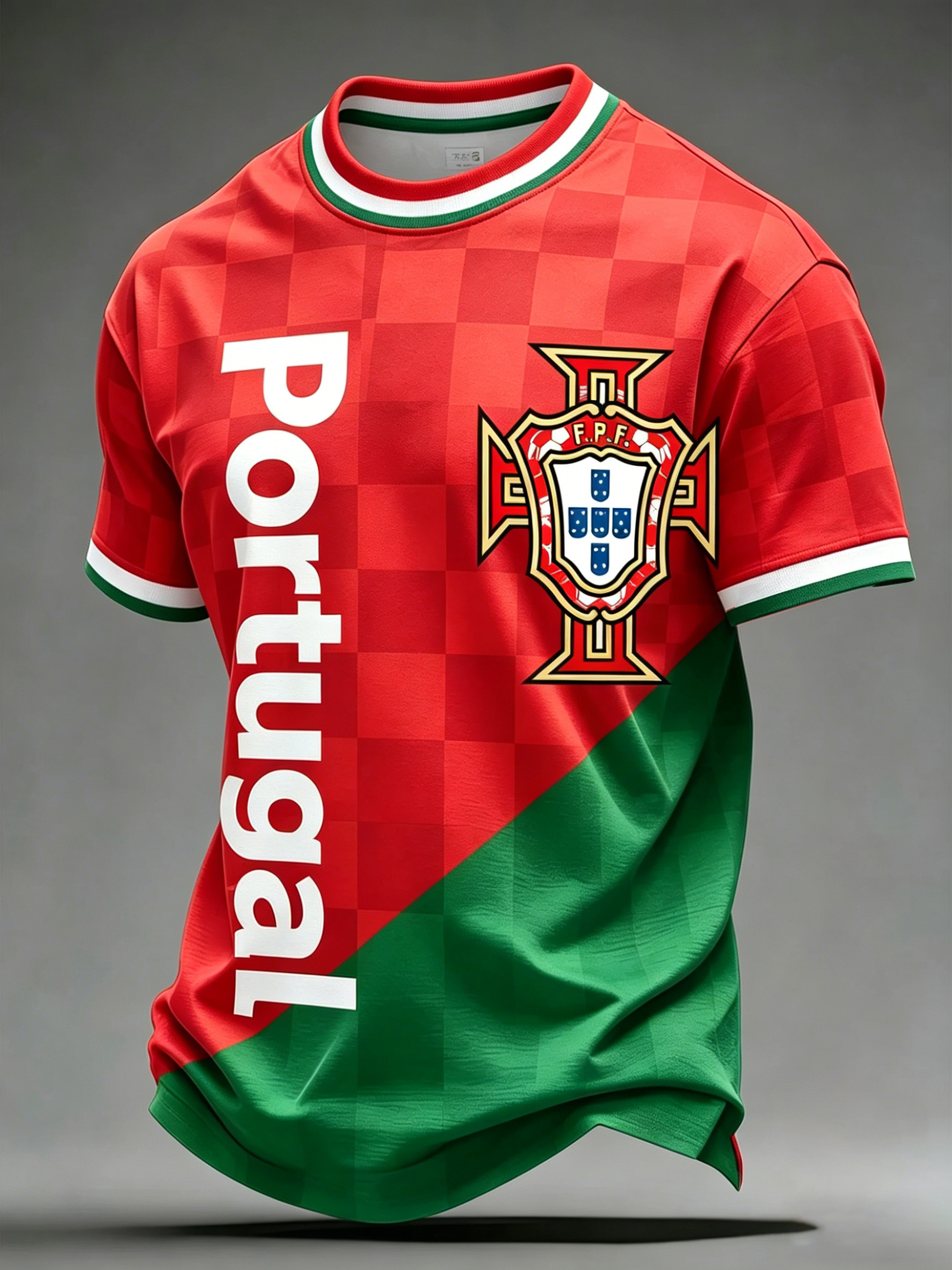 Men's Portugal Football Match Cheer Art Print T-Shirt