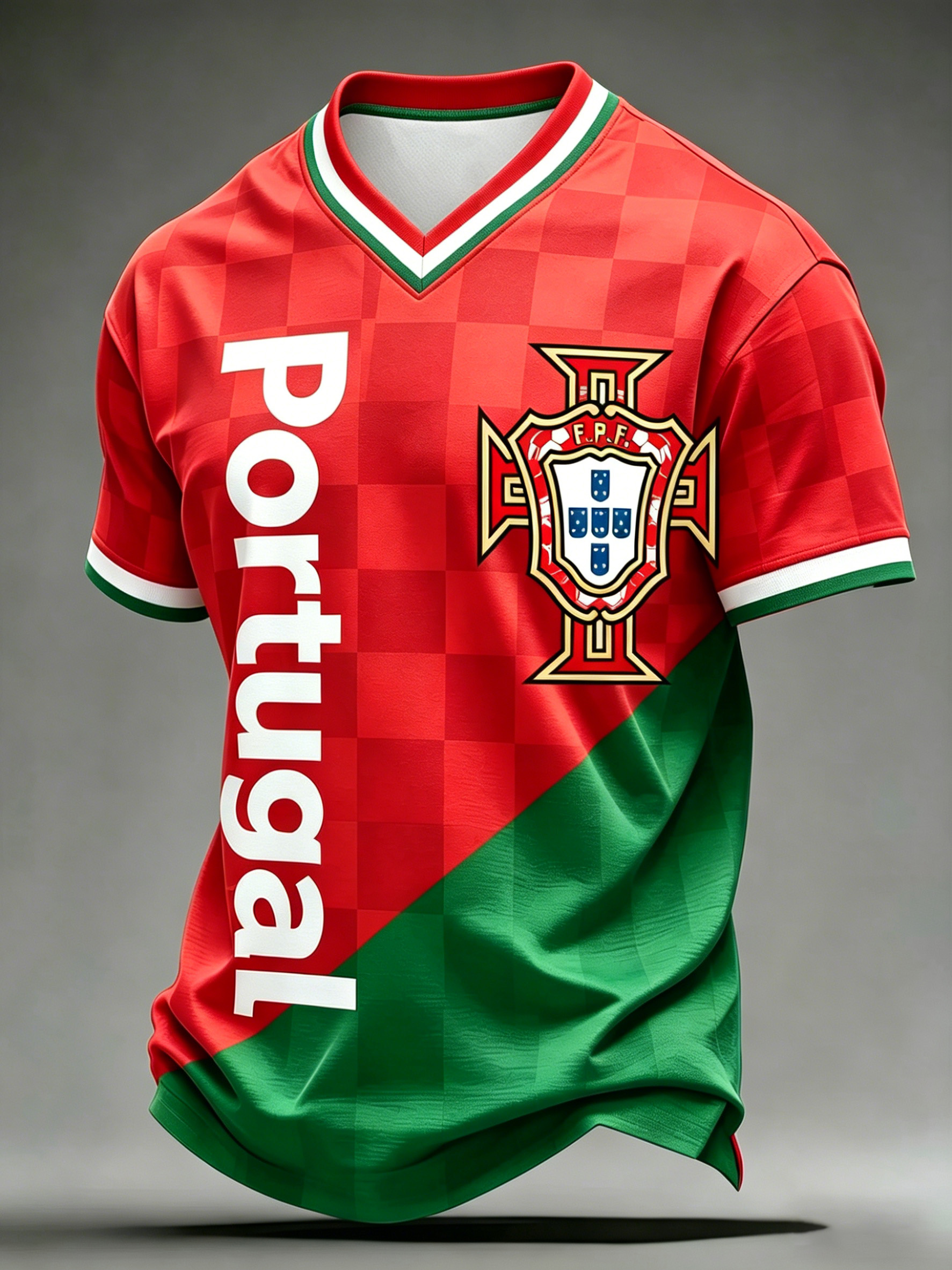 Men's Portugal Football Match Cheer Art Print T-Shirt