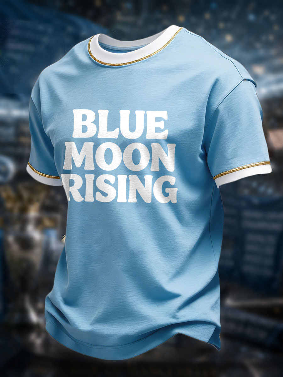 Men's Manchester Football Lover City&Bee Art  Printed T-shirt