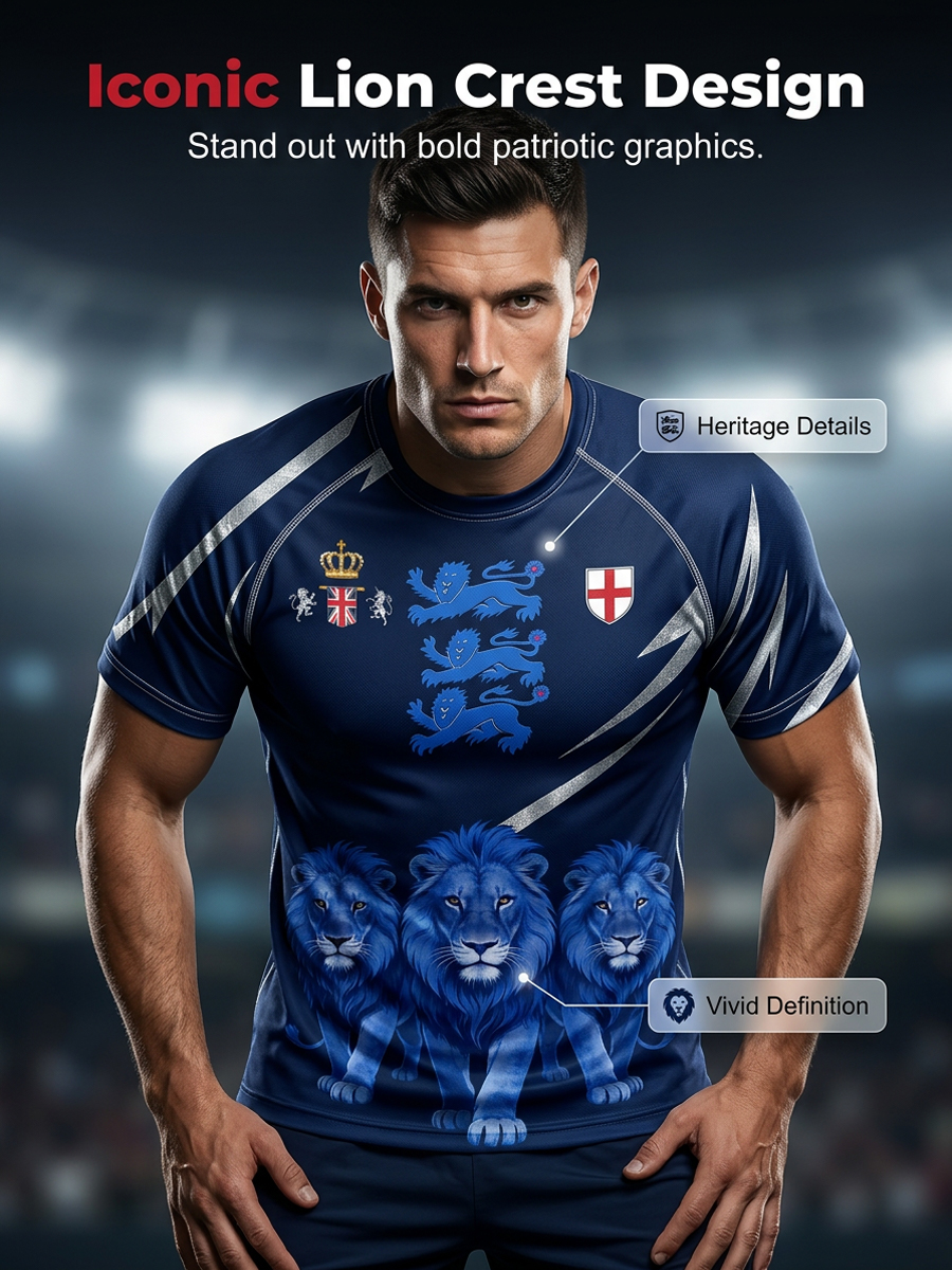 Retro British Football Fan-Style Casual Jersey