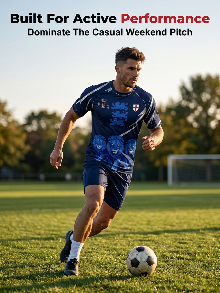 Retro British Football Fan-Style Casual Jersey