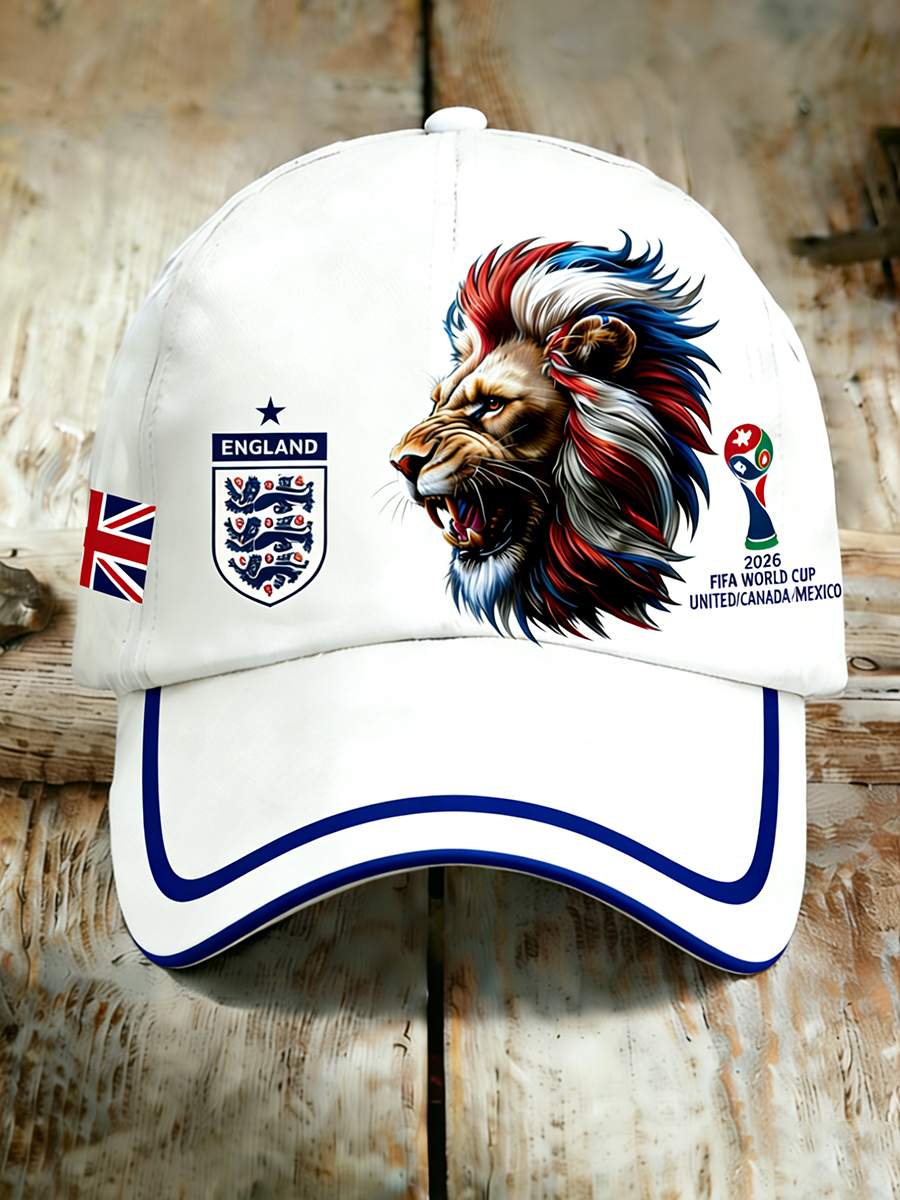 Retro British Football Fan Print Casual Hat