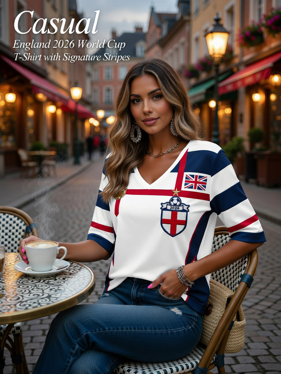Retro British Football Fan-Style Casual Jersey