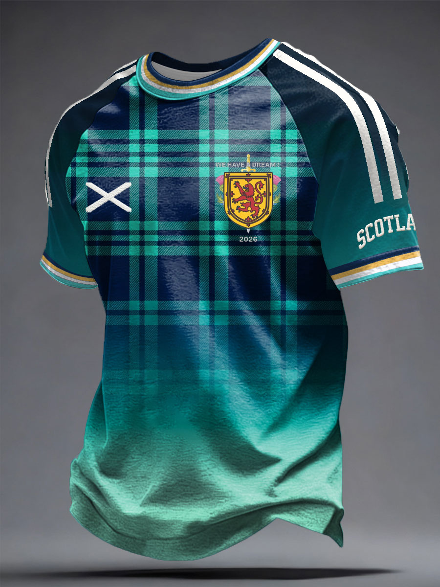 Men's UK Football Lover Scotland Printed short sleeve t-shirt