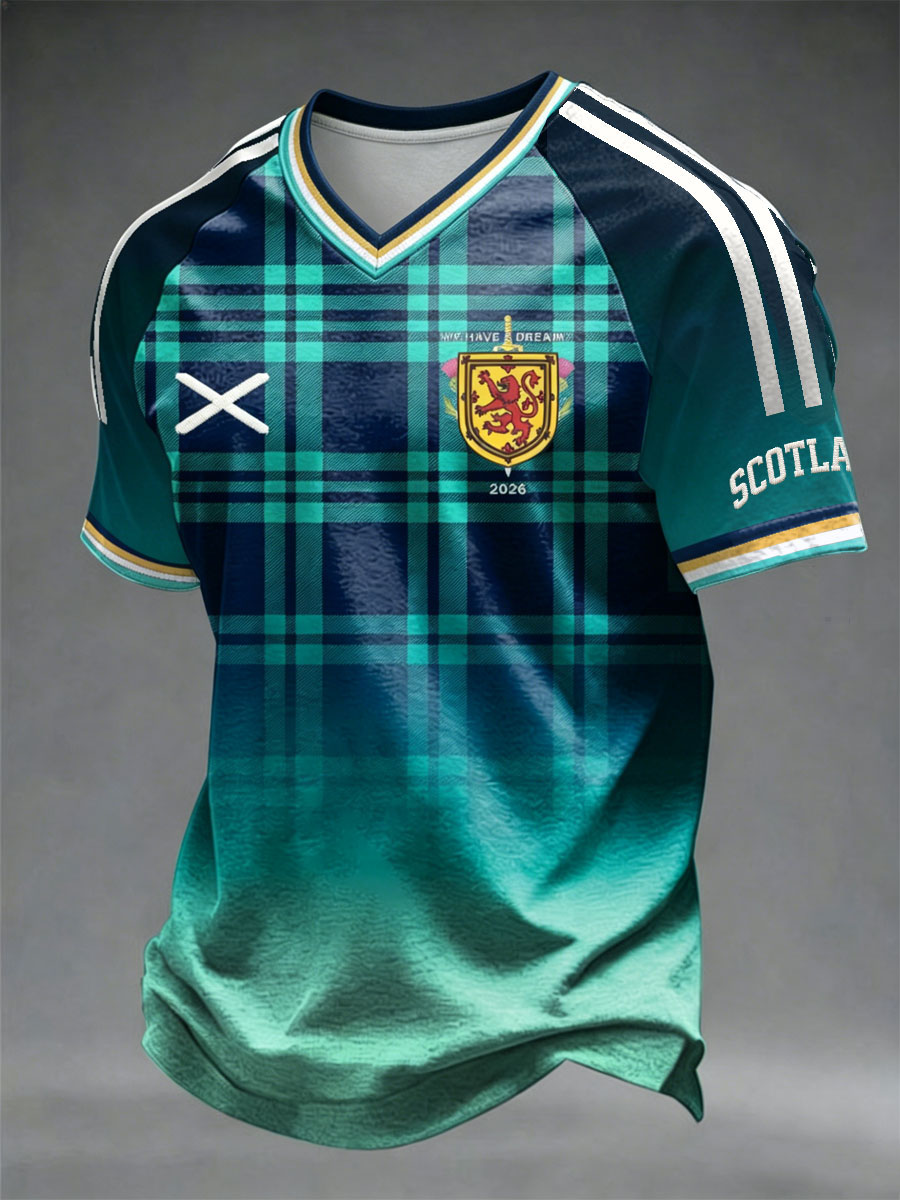 Men's UK Football Lover Scotland Printed short sleeve t-shirt