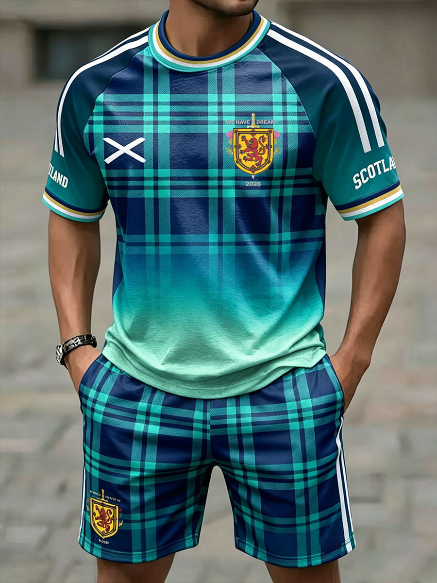 Men's UK Football Lover Scotland Printed suits