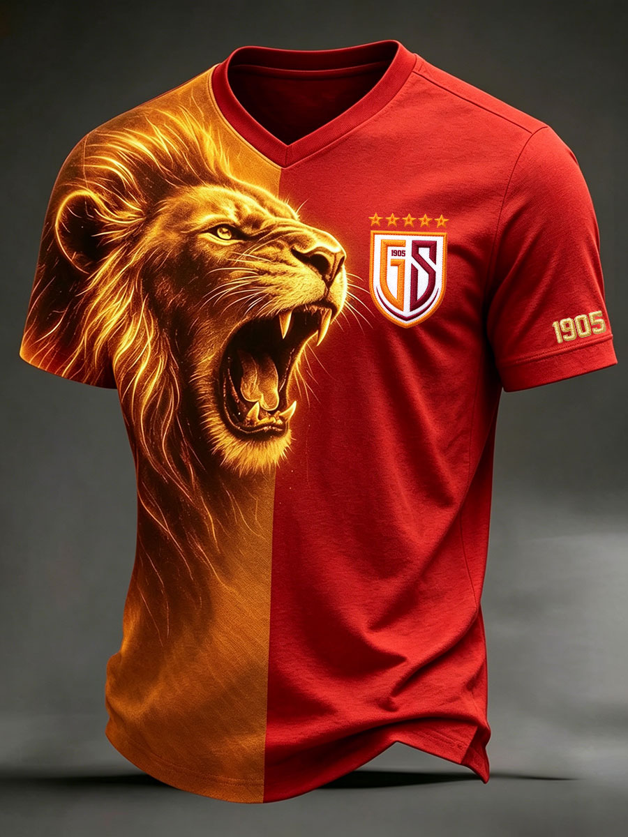 Men's Turkey Football V-Neck T-Shirts