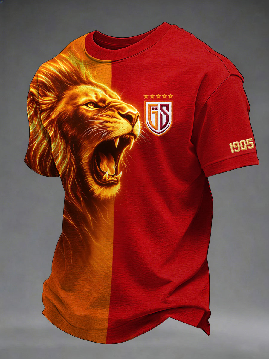Men's Turkey Football Print Casual T-Shirt