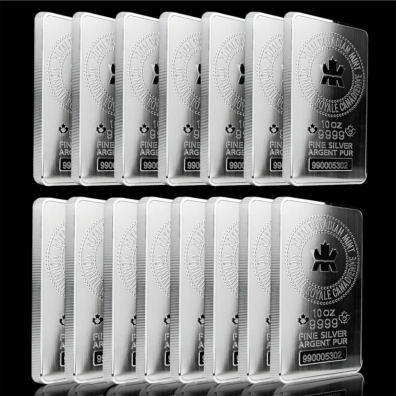 10 oz Royal Canadian Mint (RCM) .9999 Fine Silver Bar (Sealed)