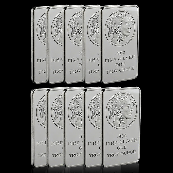 10 oz Silvertowne Mint Buffalo Silver Bar