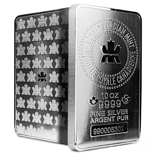 10 OZ SILVER ROYAL CANADIAN MINT BAR