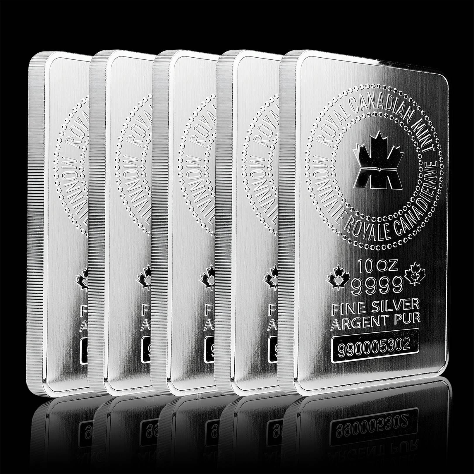 10 oz Royal Canadian Mint (RCM) .9999 Fine Silver Bar (Sealed)