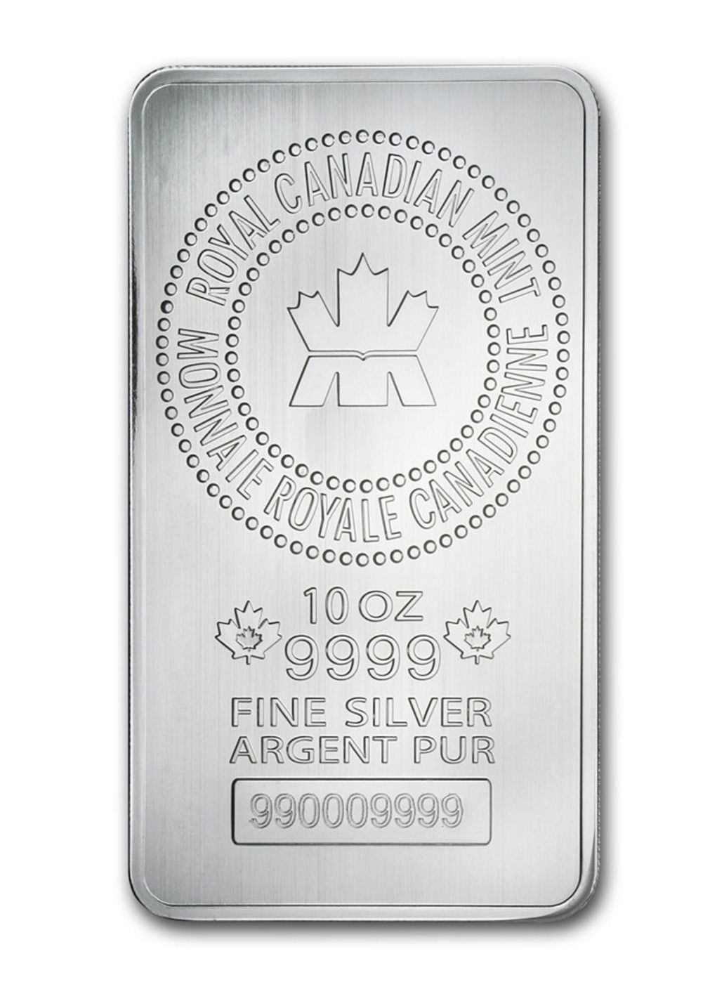 10 OZ SILVER ROYAL CANADIAN MINT BAR