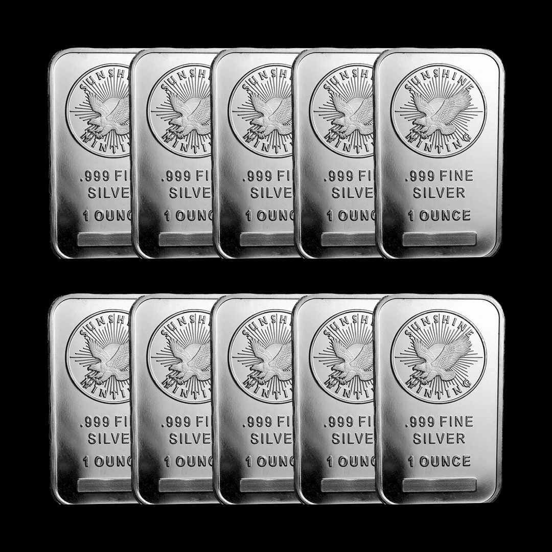 10 oz Sunshine Mint Silver Bar .999 Fine