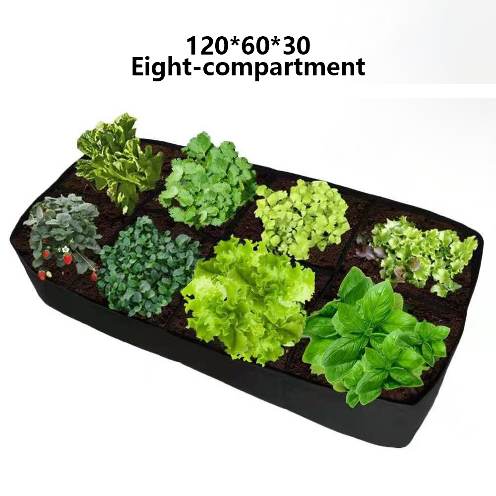 Multi-compartment balcony vegetable planting bag