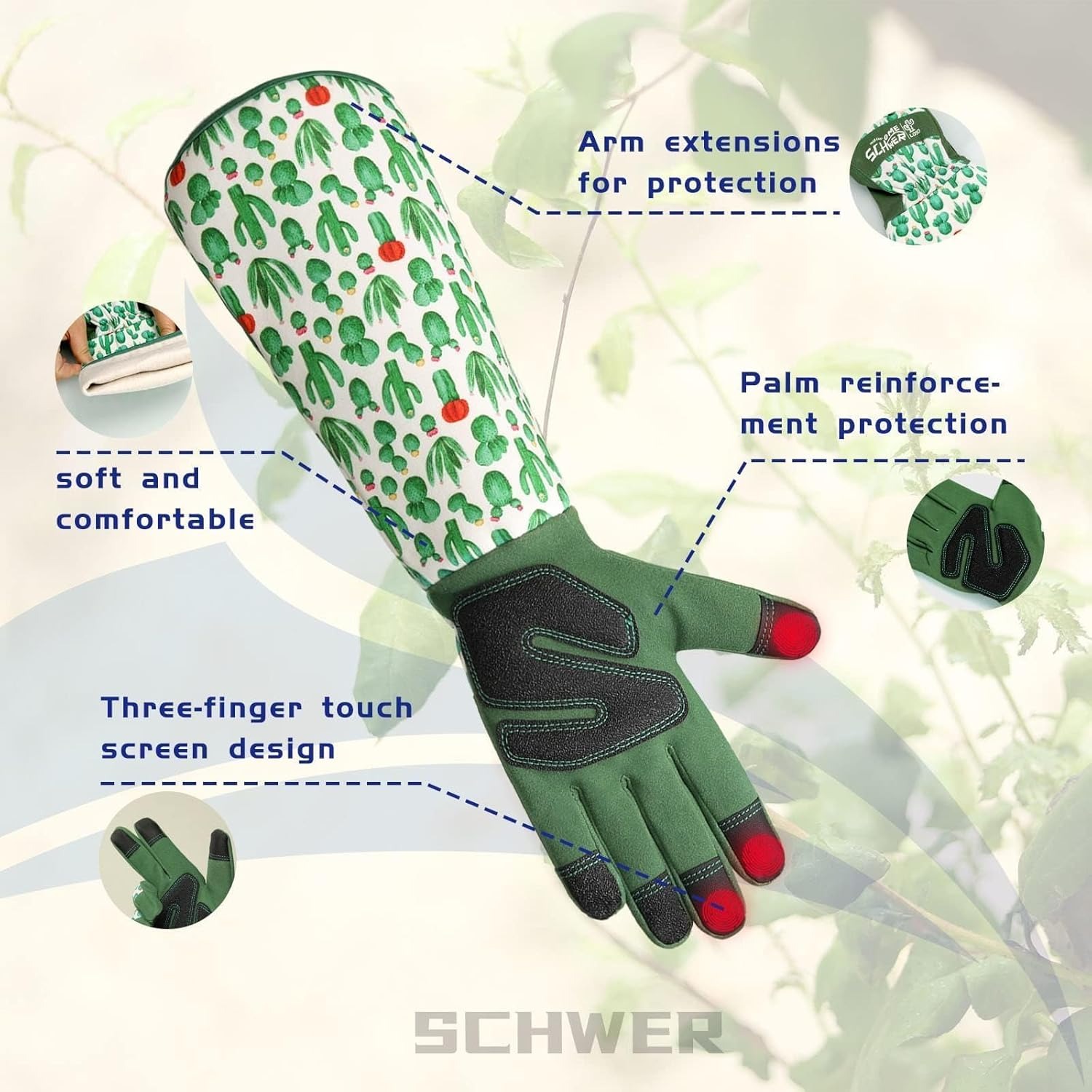 Rose Pruning Gloves with Forearm Protection