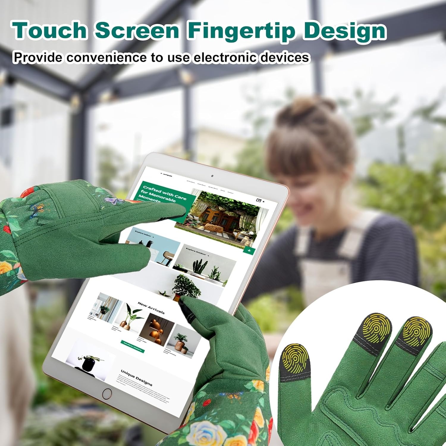 Gardening Gloves,Leather Rose Gloves,Women's Long Gardening Glove for Work 