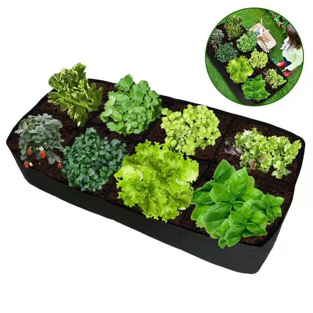 Multi-compartment balcony vegetable planting bag