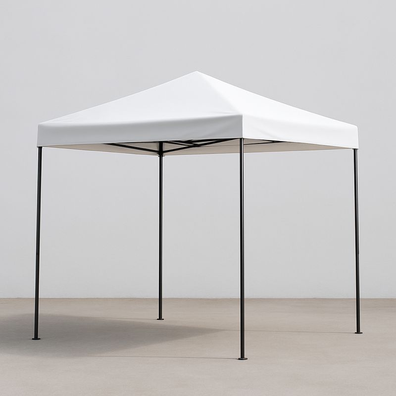 Pavillon Zelt Metallgestell Weiß 300x300 cm