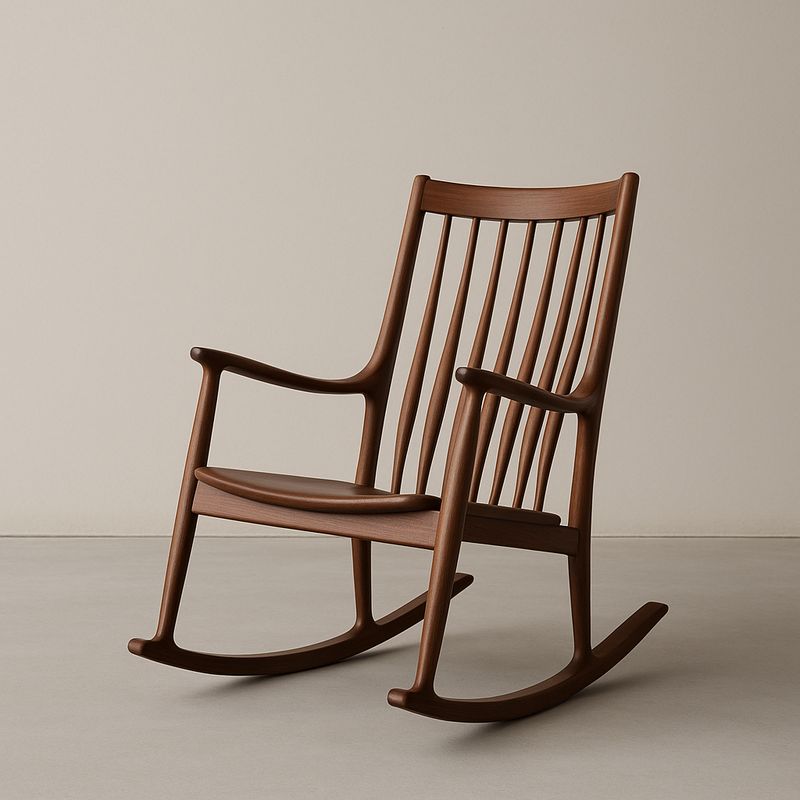 Schaukelstuhl Holz Braun