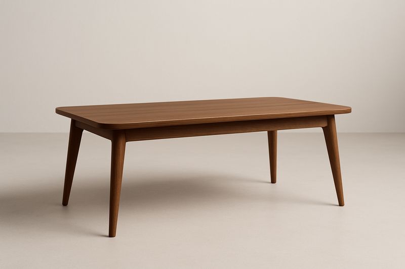 Mesa de centro de nogal, 120×60×45 cm