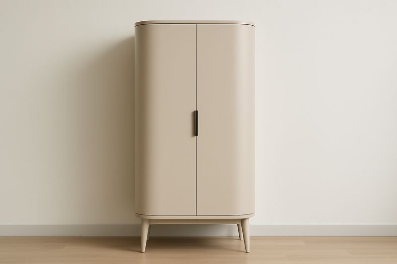 Armoire en Bois Beige 200x100x50cm