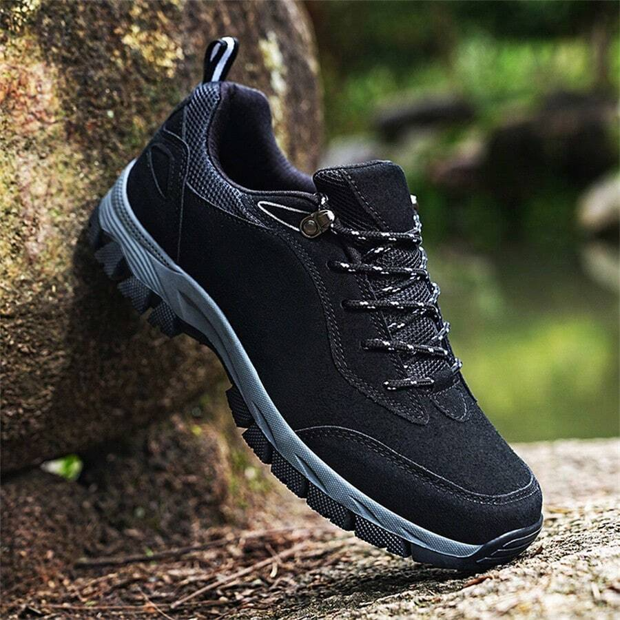 Men's Lightweight Non-Slip Suede Leather Outdoor Shoes,Comfy Orthopedic Walking Shoes - 4004