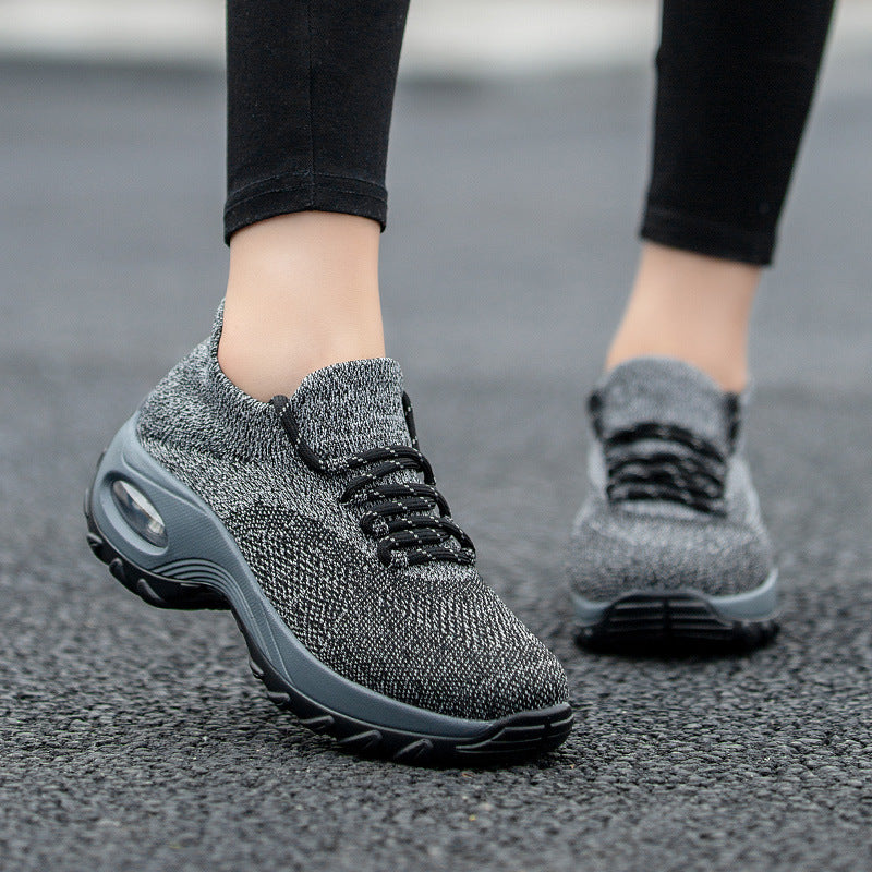 Women Sports Flying Knit Socks Shoes Casual Running Shoes