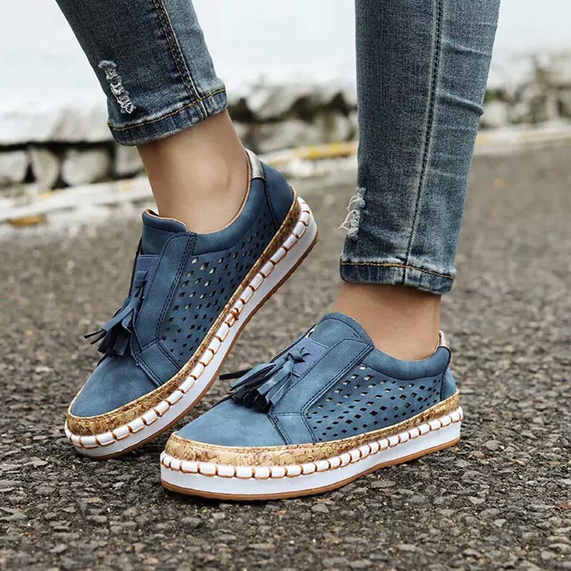 New Women's Autumn Low Heel Round Toe Breathable Sneakers