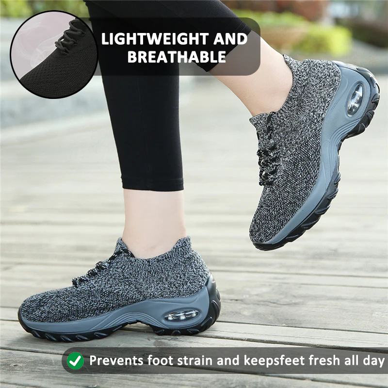 Women Sports Flying Knit Socks Shoes Casual Running Shoes