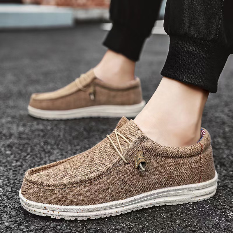 Men's Minimalist Solid Color Slip-On Loafers - Microfiber Upper, Mesh Lining, MD Sole, Cloth Insole, Round Toe Street Style Shoes for All Seasons
