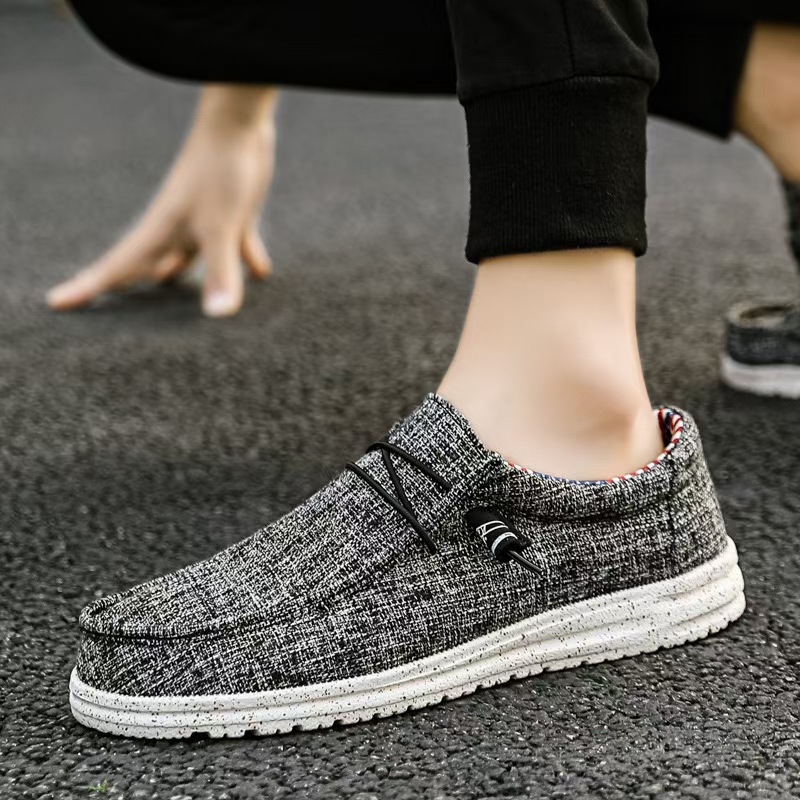 Men's Minimalist Solid Color Slip-On Loafers - Microfiber Upper, Mesh Lining, MD Sole, Cloth Insole, Round Toe Street Style Shoes for All Seasons