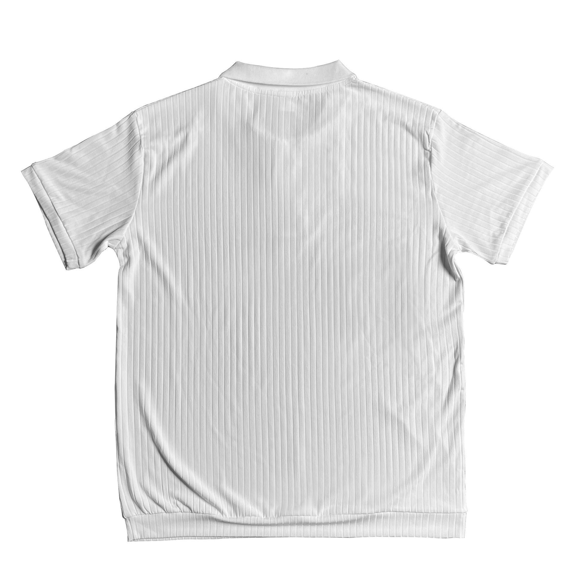 Men's Daily Solid Color Pit Button Lapel Short-sleeved Polo Shirt