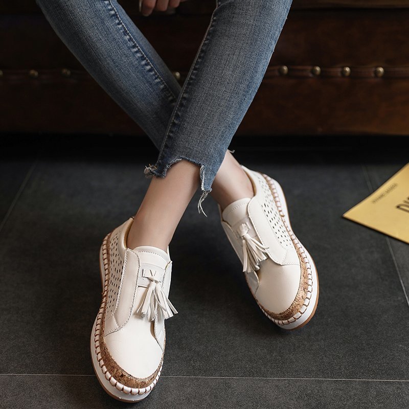 New Women's Autumn Low Heel Round Toe Breathable Sneakers