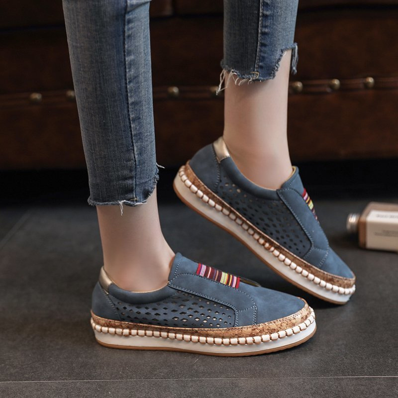 Women's Breathable Hollow Loafers Walking Casual Flats