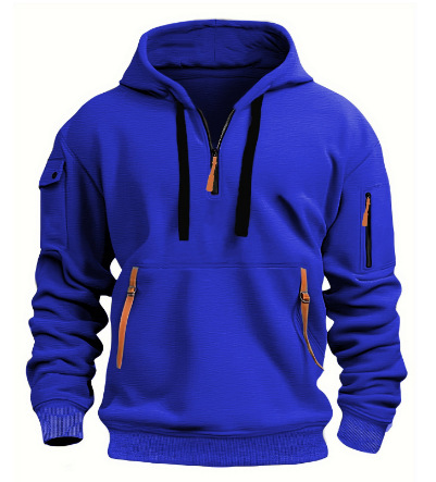 ??2025 HOT SALE?? Men's Sweatshirt Hoodie Zipper Multi-Pocket Pullover