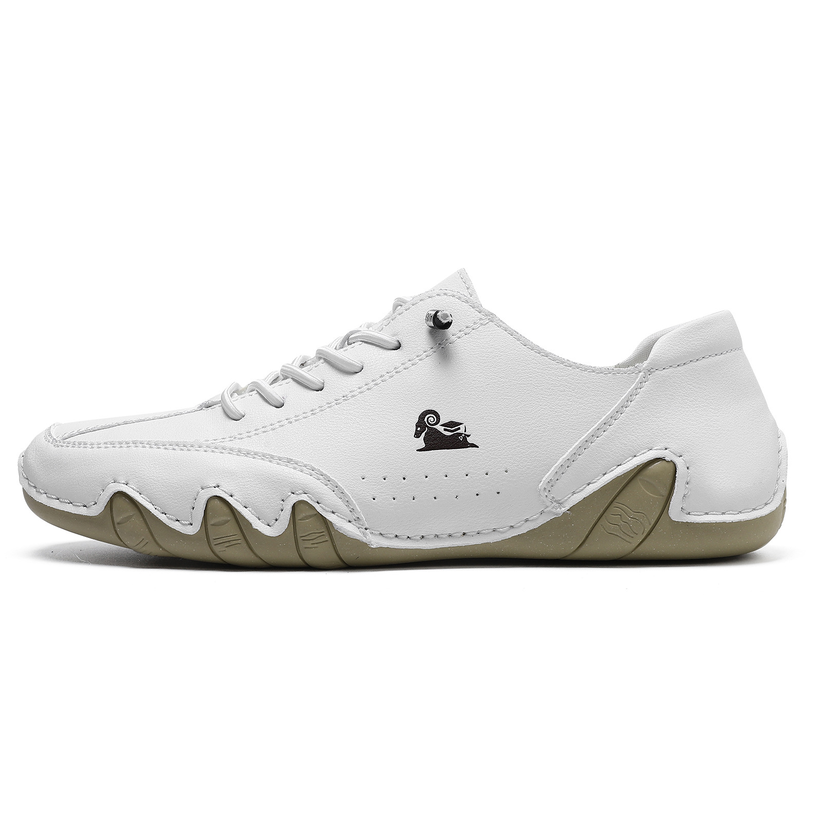 Men's Handmade Velcro Suede Beck Shoes Waterproof Leather Casual Sneakers Non-Slip Breathable