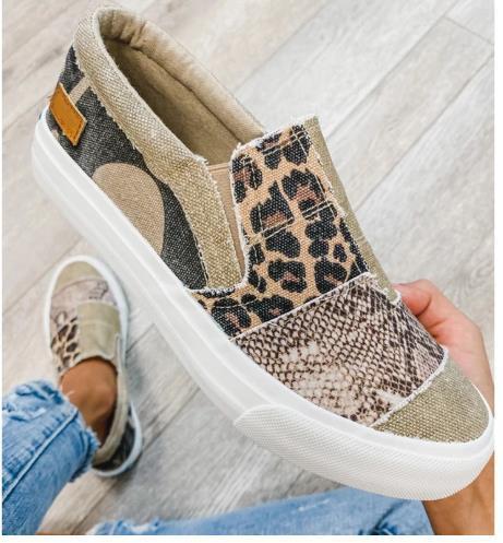 Flat bottomed slacker casual canvas shoes