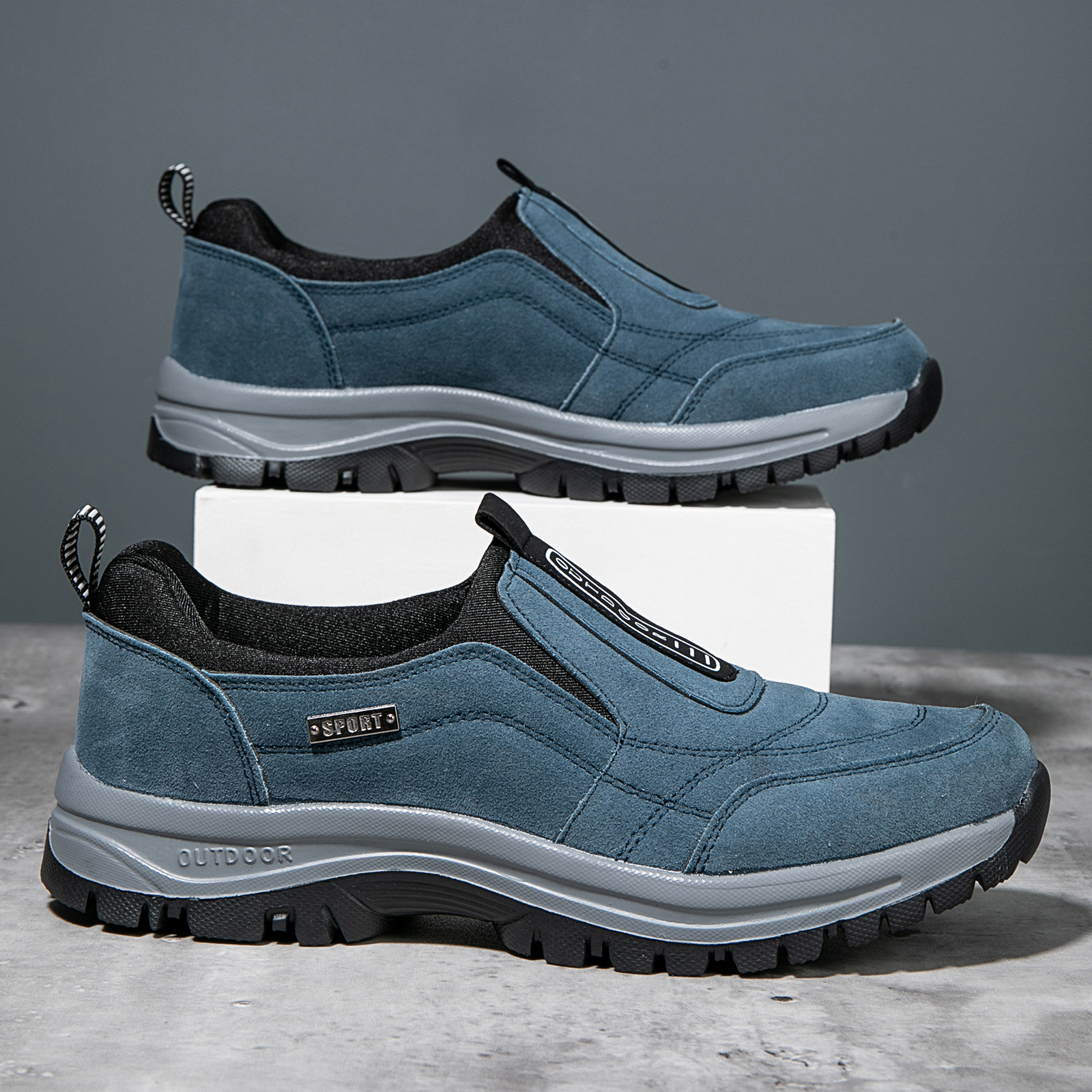 2025 Men's Lightweight Extra Wide Width Orthopedic Hands-Free Foot Pain Relief Slip-on Shoes