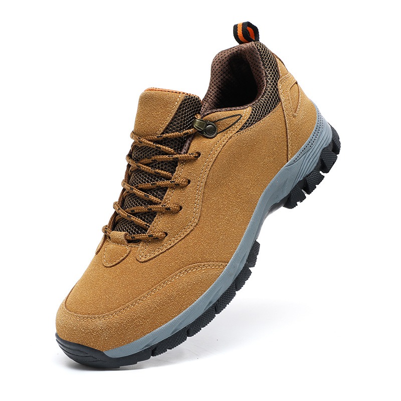 Men's Lightweight Non-Slip Suede Leather Outdoor Shoes,Comfy Orthopedic Walking Shoes - 4004