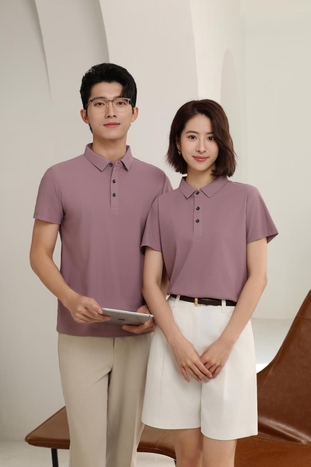 Ice silk pique shirt