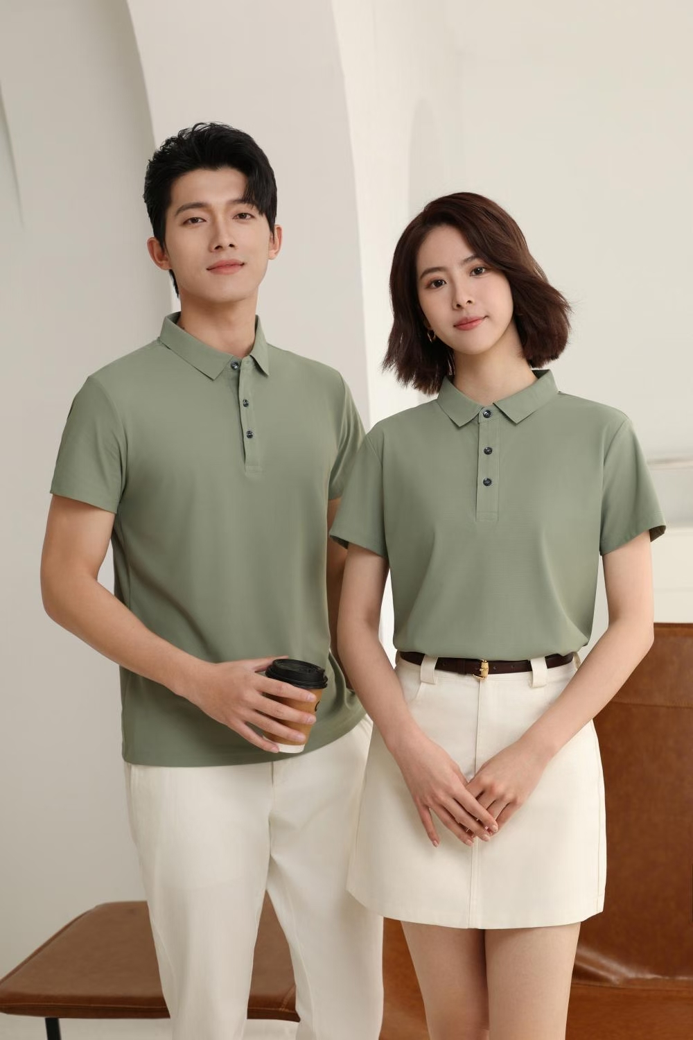 Ice silk pique shirt