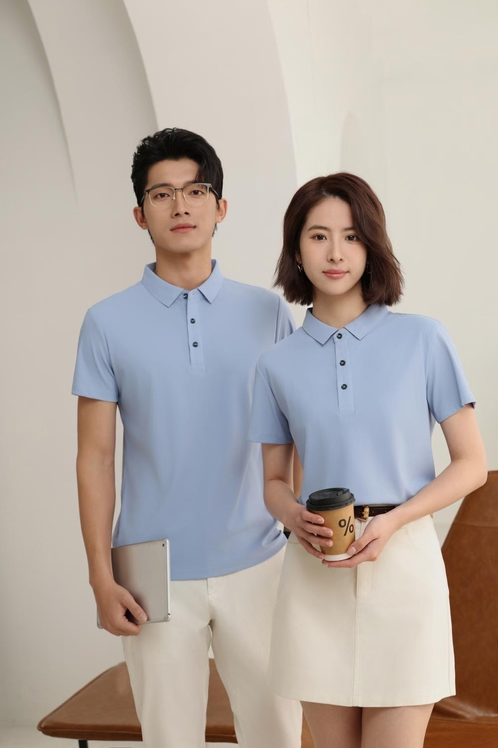 Ice silk pique shirt