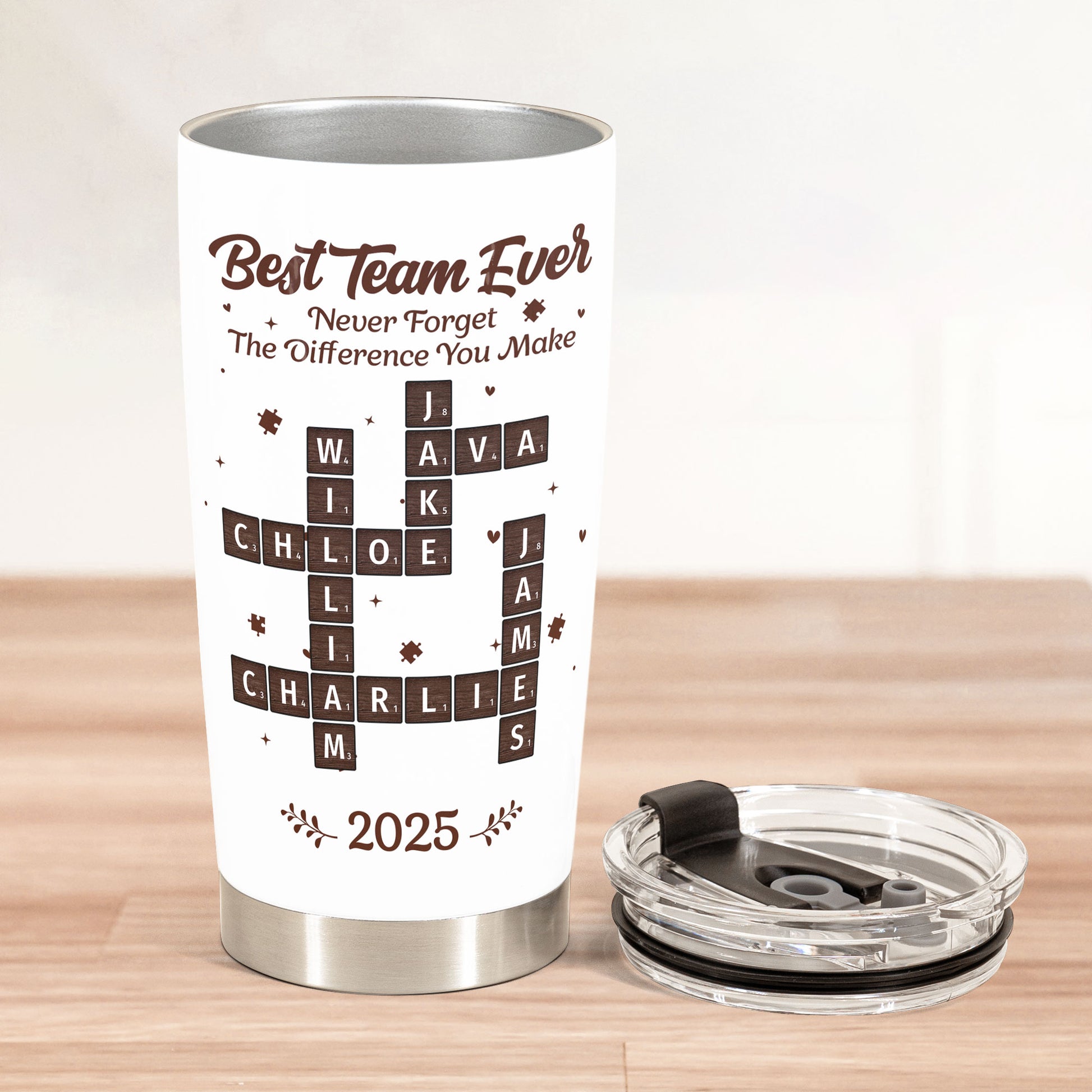 Personalized “Best Team Ever” Scrabble Mug