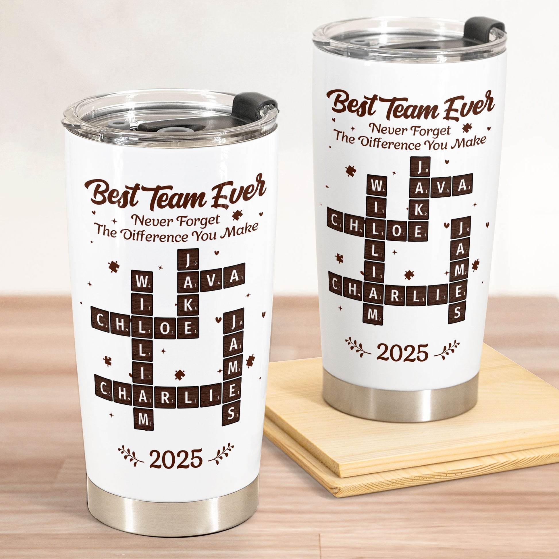 Personalized “Best Team Ever” Scrabble Mug